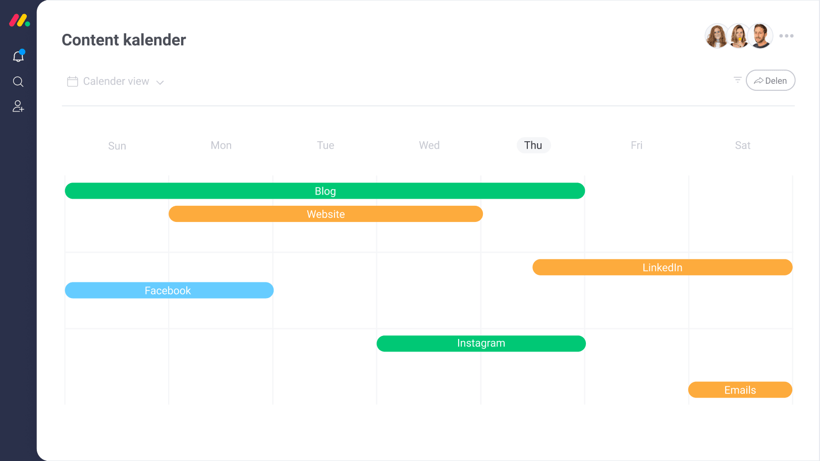 Manage your Editorial Calendar with Marketing Management Software